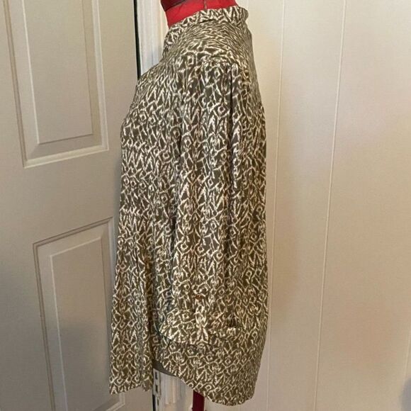 New Direction Boho Geometric V-Neck Women Top Size XL - Picture 3 of 6